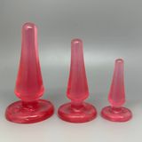 Купити Набір анальних пробок Doc Johnson Crystal Jellies рожевий (2 см, 3 см, 4 см)