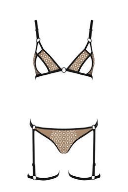 Комплект белья Passion GABI SET beige S/M - фото