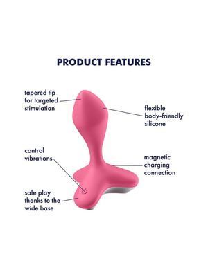 Анальная вибропробка Satisfyer Game Changer розовая 3,5 см - фото