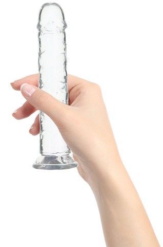 Фалоімітатор ADDICTION Crystal Vertical Dong 8&rdquo; (20,3 см) (луснув блістер) - фото