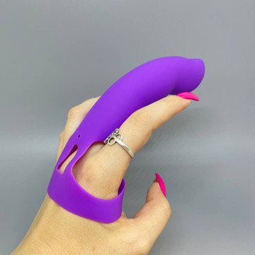 Насадка на палець PowerBullet Simple&True Extra Touch Finger Dong Purple - фото
