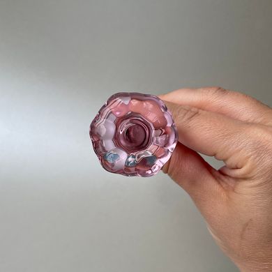 Скляна анальна пробка з квіткою в основі (3,5 см) - фото