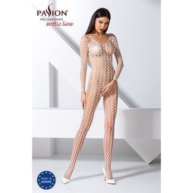 Бодістокінг з рукавами Passion BS068 білий - фото