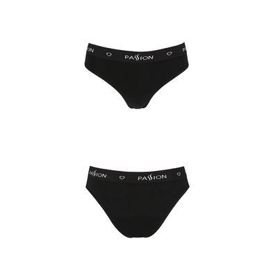 Трусики-сліпи з бавовни та еластаном Passion PS004 PANTIES black S