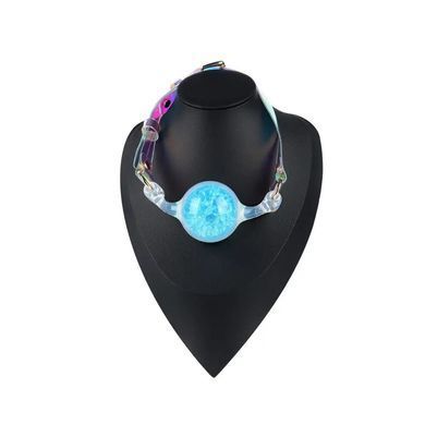Кляп з кулькою Liebe Seele Crystal Ball Gag Blue Small блакитний - фото