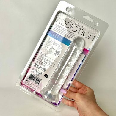 Фалоімітатор ADDICTION Crystal Vertical Dong 8&rdquo; (20,3 см) (луснув блістер) - фото
