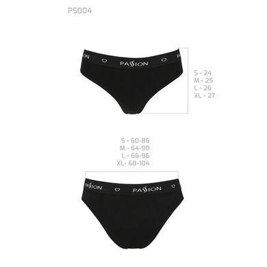 Трусики-сліпи з бавовни та еластаном Passion PS004 PANTIES black S