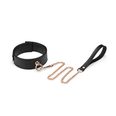 Нашийник з повідцем Liebe Seele Black Organosilicon Collar with Leash - фото