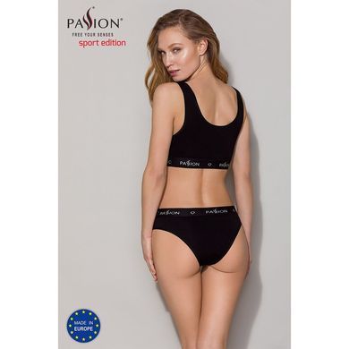 Трусики-сліпи з бавовни та еластаном Passion PS004 PANTIES black S