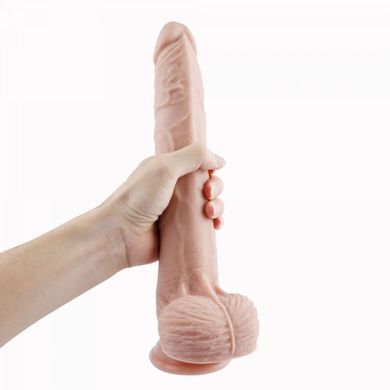 Віброфалоімітатор для секс-машин Hismith 11.8&Prime; Silicone Dildo with Vibe