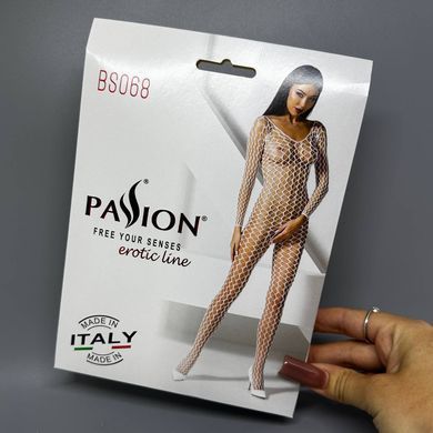 Бодістокінг з рукавами Passion BS068 білий - фото