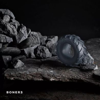 Ерекційне кільце Boners Tire Cock Ring Grey - фото