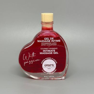Масажна олія-гель розігріваюча EXSENS With Passion Candy Apple (50 мл) карамельне яблуко - фото