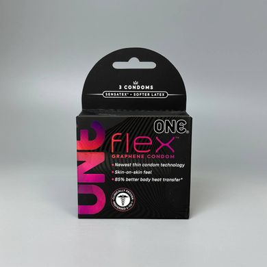 Презерватив ультратонкий с графеном ONE Flex Graphene Condom (3 шт) - фото