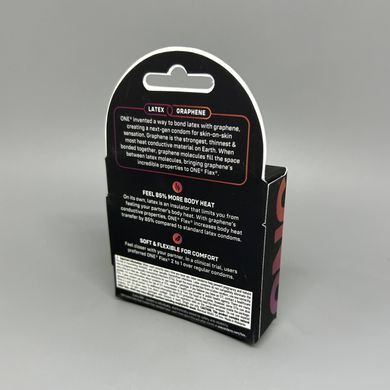 Презерватив ультратонкий із графеном ONE Flex Graphene Condom (3 шт) - фото