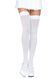 Панчохи непрозорі Leg Avenue Opaque Nylon Thigh Highs OS White - фото товару