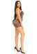 Эротическое платье Leg Avenue Lurex Rhinestone Keyhole Halter Dress One Size Black/Silver