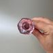 Скляна анальна пробка з квіткою в основі (3,5 см) - фото товару
