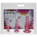 Набір анальних пробок Doc Johnson Crystal Jellies рожевий (2 см, 3 см, 4 см) - фото товару
