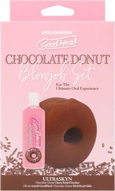 Набір для мінету Doc Johnson GoodHead Chocolate Donut Blowjob Set (м'яте паковання)
