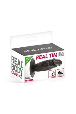 Черный маленький фаллоимитатор Real Body Real Tim (11 см) - фото