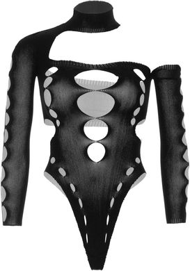 Эротическое боди Leg Avenue Seamless thong back bodysuit Black OS