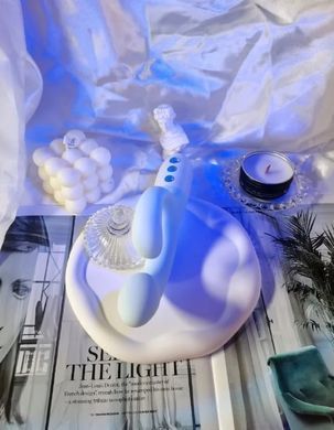 Вибратор-кролик с подогревом KissToy Big G Blue - фото