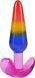 Набір анальних пробок Doc Johnson Crystal Jellies Anal Trainer Set Rainbow 3 шт (2,5 см; 3,2 см; 3,2 см) (м'яте паковання) - фото товару
