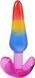 Набір анальних пробок Doc Johnson Crystal Jellies Anal Trainer Set Rainbow 3 шт (2,5 см; 3,2 см; 3,2 см) (м'яте паковання) - фото товару