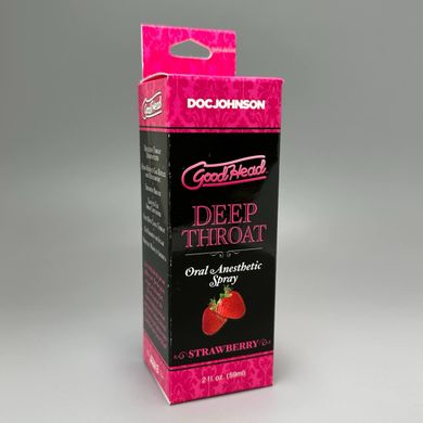 Спрей для глибокого мінету Doc Johnson зі смаком полуниці (59 мл) пошкоджена коробочка - фото