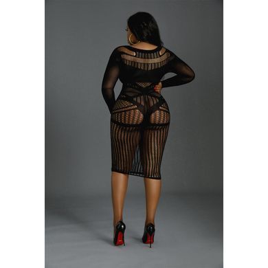 Сукня-сітка Moonlight Plus Model 03 Black XL-XXXL, Чорний, XL/XXXL