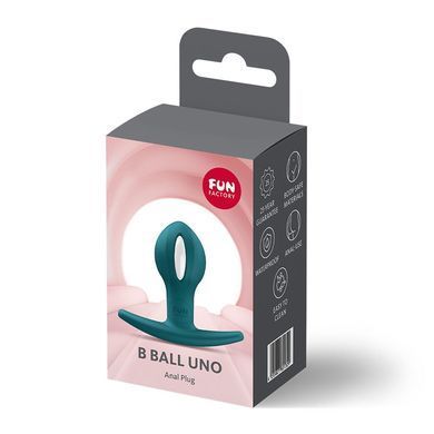 Fun Factory B BALLS UNO Bottle Green - анальна пробка зі зміщеним центром ваги зелена (3,4 см) - фото