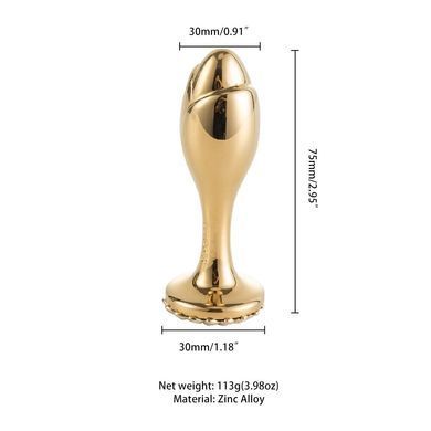 Анальна пробка (2,6 см) LOCKINK SEVANDA Pearl Rose-shape Anal Plug - фото