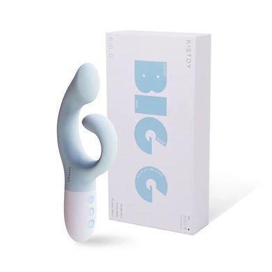 Вибратор-кролик с подогревом KissToy Big G Blue - фото