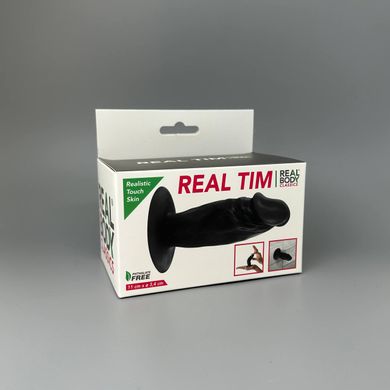 Черный маленький фаллоимитатор Real Body Real Tim (11 см) - фото