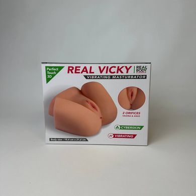 Мастурбатор напівторс анус, вагіна, вібропуля Real Body Real Vicky - фото