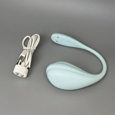 Віброяйце Satisfyer Smooth Petal Connect App Light Blue - фото