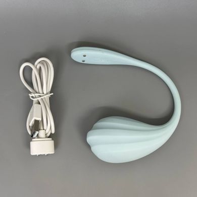 Віброяйце Satisfyer Smooth Petal Connect App Light Blue - фото