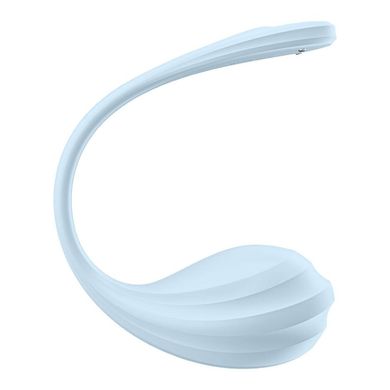 Віброяйце Satisfyer Smooth Petal Connect App Light Blue - фото