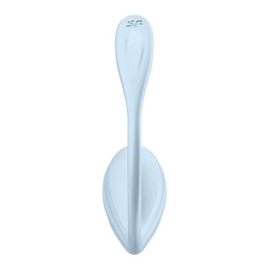 Віброяйце Satisfyer Smooth Petal Connect App Light Blue - фото