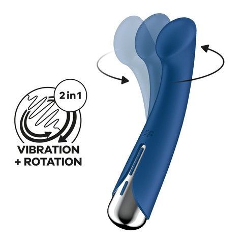 Satisfyer Spinning G-Spot 1 Blue - вибратор для точки G с ротацией - фото