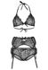 Эротический комплект Leg Avenue Bra top, panty & garterbelt S Black - фото товара