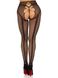 Эротические колготки Leg Avenue Crotchless Net Tights with Heart Backseam Black One Size - фото товара