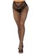 Эротические колготки Leg Avenue Crotchless Net Tights with Heart Backseam Black One Size - фото товара