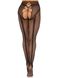 Эротические колготки Leg Avenue Crotchless Net Tights with Heart Backseam Black One Size - фото товара