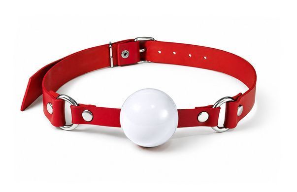 Кляп з кулькою Feral Feelings Silicon Ball Gag Red/White - фото