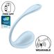 Віброяйце Satisfyer Smooth Petal Connect App Light Blue - фото товару