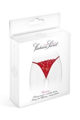 Трусики-стринги с жемчужной ниткой Fashion Secret VENUSINA Red S/M/L