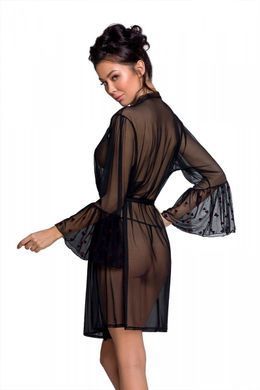 Еротичний пеньюар Passion LOVELIA PEIGNOIR black S/M