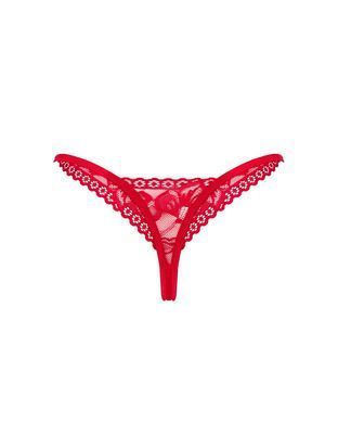 Трусики Obsessive Lacelove thong XL/2XL красные